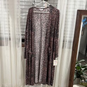 LuLaRoe Brown Leopard Cardigan